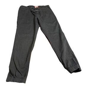 Matchstick Black Jogger Pants Mens L 32 Drawstring Elastic Cuff Casual